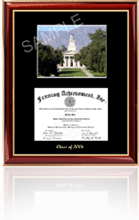 Large Illinois Wesleyan University diploma frame