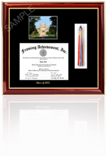 Southwestern College Tennessee Diploma Frame with campus photo and tassel box