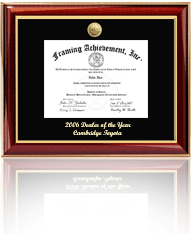 Corporate recognition award frame