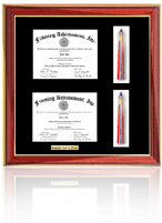 Double diploma tassel frame
