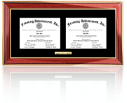 Double diploma frame