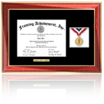 Medallion diploma frame