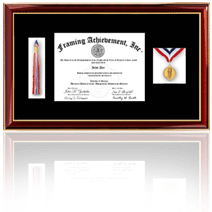 Tassel medallion diploma frame