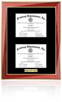 Double diploma frame - dual diploma frame