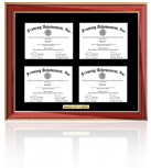 Quadruple diploma frame certificate frames