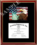 Single diploma frame - This single graduation diploma frame can be personalized