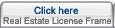 Real Estate License certificate frames Real Estate License Broker 