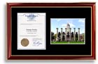 West Virginia University large-size diploma frame with campus photo - The standard diploma frame for college graduates  