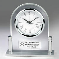 Engraved Desk Clock Award