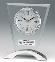 Engraved Desk Clock Award