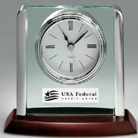 Engraved Desk Clock Award