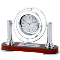 Engraved Desk Clock Award