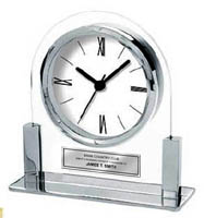 Engraved Desk Clock Award