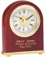 Engraved Desk Clock Award