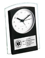 Engraved Desk Clock Award