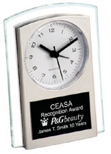 Engraved Desk Clock Award