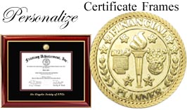 Financial Planner certficate frame