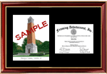 Dartmouth College lithograph sketch diploma frame - The standard diploma frame for college graduates