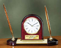 Engraved Desk Clock Award