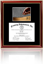Mid-size Certificate Frame with Acupuncture Print and logo