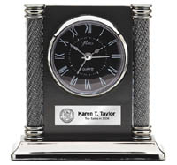 Engraved Desk Clock Award