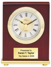 Engraved Desk Clock Award