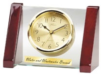 Engraved Desk Clock Award