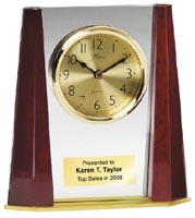 Engraved Desk Clock Award