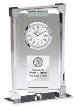 Engraved Desk Clock Award