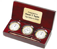 Engraved Desk Clock Award