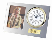 Engraved Desk Clock Award