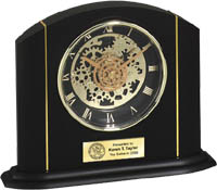 Engraved Desk Clock Award