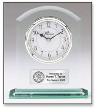 Engraved Desk Clock Award