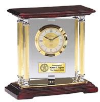 Engraved Desk Clock Award