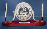 Engraved Desk Clock Award