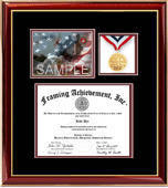 Medallion certificate frame US Navy military gift